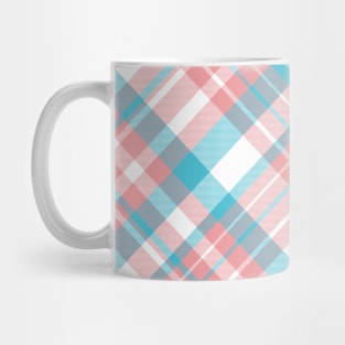 Pastel Pink and Blue Plaid Mug